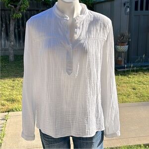 J. Crew - White Gauze Button Down Shirt